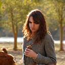 Chloe S. with her terrier, Teddy.